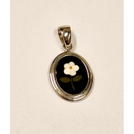 Pendente piccolo fiore bianco