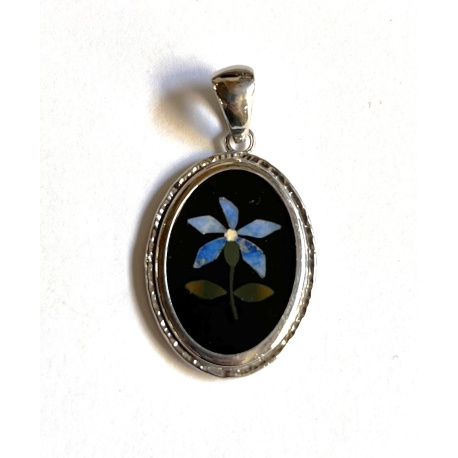 Pendente fiore blu